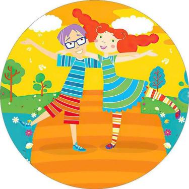 Imagem de Painel Redondo 3D Sublimado Palavra Cantada Frd-3740