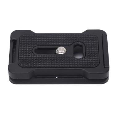 Imagem de Yunir Placa de liberação rápida, placa de base de tripé de câmera de liga de alumínio com orifício de parafuso de 1/4 e braçadeira antitorção, placa universal ajustável de liberação rápida para