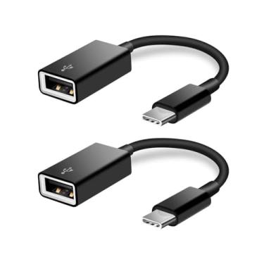 Imagem de Adaptador USB C para USB [pacote com 2], cabo OTG tipo C macho para USB A fêmea adaptador USB para Usbc-c compatível com Macbook Pro/Air iPad Pro 2022 2021 2020, Galaxy S23 S22 Ultra Note 10 S9 S8