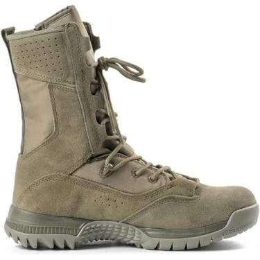 Imagem de Botas de trabalho duráveis para homens, botas militares de deserto para homens, botas de caminhada antiderrapantes masculinas, bota de combate ao ar livre (Color : Bronze, Size : 41 EU)