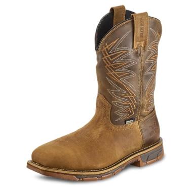 Imagem de Irish Setter, Bota masculina Marshall, 28 cm, impermeável, com bico de segurança de aço, sem fecho, Marrom, 42