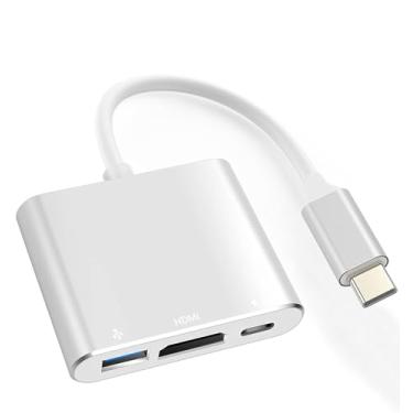 Imagem de Adaptador multiportas USB-C para HDMI com saída HDMI 4K a 60 Hz, porta USB 3.0 e porta de carregamento USB-C, hub AV tipo C para Apple iPhone 15, MacBook Pro/Air, iPad Pro, iMac, Galaxy S22 More