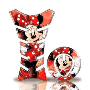 Imagem de Kit Protetor Tanque Adesivo Moto Honda Minnie Vermelha Até 2016 Cor Vermelho