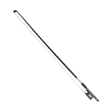 Imagem de Arco profissional de fibra de carbono para violino 4/4, crina de cavalo pura, esculpida em ébano, fio prateado, arco leve para violinos de nível avançado