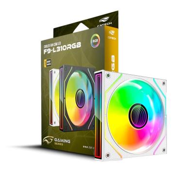 Imagem de Cooler Fan F9-L310WHRGB Gaming 12CM C3Tech - Branco