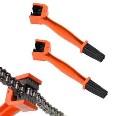 Imagem de Sylvil 2 peças de arruela de corrente de bicicleta ou motocicleta, esfregão de engrenagem de corrente de motocicleta, removedor de sujeira, escova de limpeza universal de pedaleira de mountain bike,