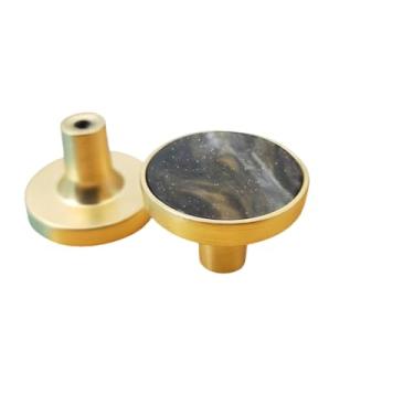 Imagem de Puxadores de gaveta para móveis de armário Puxadores de cozinha para maçaneta de porta Gaveta de móveis Maçaneta de cozinha Shell circular furo único, M, pintura a tinta