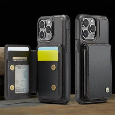 Imagem de Coldre de carteira removível para cartão magnético 2 em 1 para Samsung S24ULTRA S23 S22 S21 S20 PLUS FE A55 A54 A53 A52 A51 A35 A34 A24, preto, para Galaxy A25