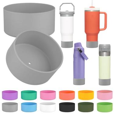 Imagem de 2 peças de capa de silicone para garrafa de água Stanley IceFlow Fast Flow 680 g, amortecedor de bota de silicone para Stanley Quencher 1,134 g, para IceFlow 590 ml, para garrafa Quick Flip GO 680 g