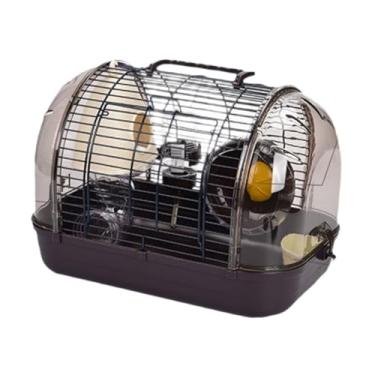 Imagem de Generic Gaiola para transporte de pequenos animais, gaiola portátil para hamster com parte superior que pode ser aberta, casa para chinchila, habitat para, CafÉ