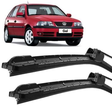 Imagem de Par Palheta Limpador Para Brisa Gol G3 1999 2000 01 02 03 04 05 Silico