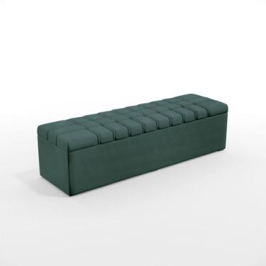 Imagem de Calçadeira Alpha 140 Modulada Estofada N-032 Veludo Petróleo Aradecor