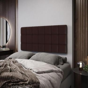 Imagem de Painel Rana 140 / A-011 Couro Marrom - ARADECOR, Marrom, CASAL PADRãO