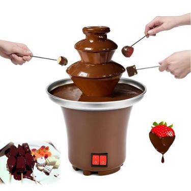 Imagem de Mini Fonte Fondue Cascata Torre Queijo chocolate - ZEM