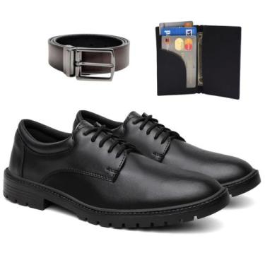 Imagem de Sapato Oxford Masculino Social Casual Fino Elegante PRETO - L A J U P 