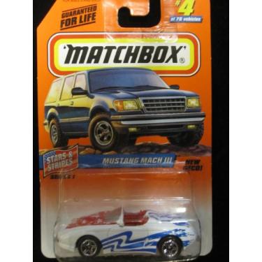 Imagem de Mustang Mach lll Convertible (white/red/blue) Matchbox Starns & Stripes Series #4