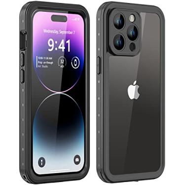 Imagem de ZWWADR Capa para iPhone 14 Pro Max à prova d'água com protetor de tela integrado, corpo inteiro, à prova de choque, à prova de poeira, à prova de sujeira, resistente à água IP68 para iPhone 14 Pro Max 6,7 polegadas (transparente)