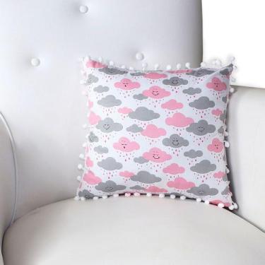 Imagem de Almofada Decorativa com Refil - Laura Baby, Chuva de Benção Rosa