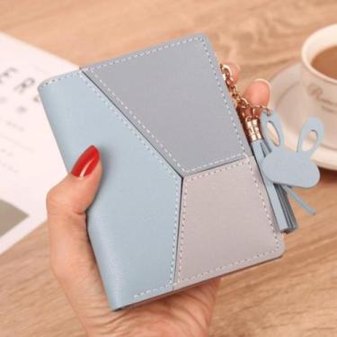 Imagem de Carteira Feminina De Mão Pequena Porta Moedas Cartão - AlwyStore, Azul