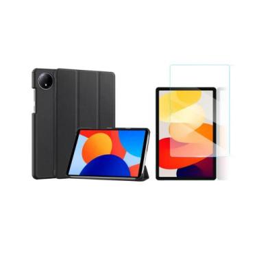 Imagem de Capa Case Smart + Película Para Tablet Redmi Pad SE 8.7 - Fam, Preto