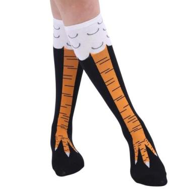 Imagem de Meião Pé de Galinha Unissex Estampa Animadas Divertidas - Luega Meias 