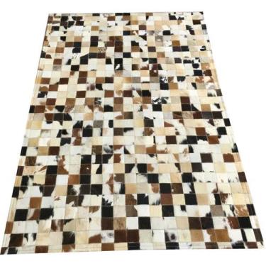 Imagem de ! Tapete De Couro Marrom Misto 1,00x1,50 Sem Bordas - Aneiartmann Tape