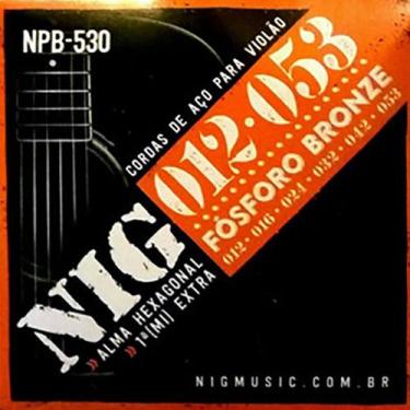 Imagem de Encordoamento Violão Aço 012 NIG Phosphor Bronze NPB530