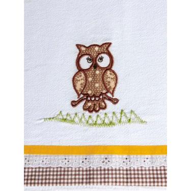 Imagem de PANO DE PRATO MARIA 07 PEÇAS 100% Algodão - MAYRA ENXOVAIS, CORUJA