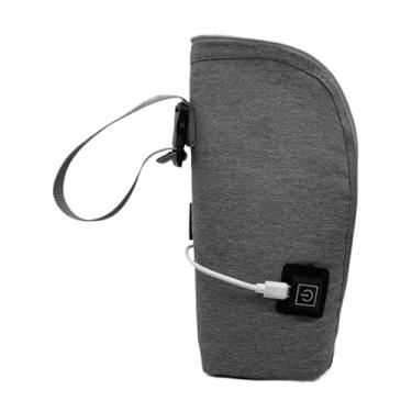 Imagem de menolana Bolsa aquecedora de mamadeira USB aquecedor de mamadeira para leite materno para viagens ao ar livre em casa, Cinza