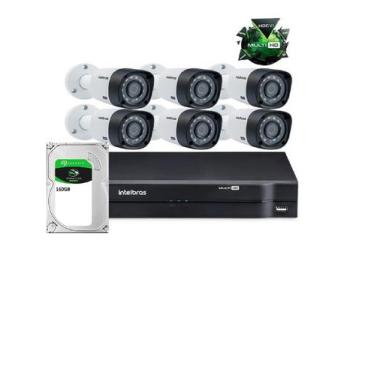 Imagem de Kit Câmeras de segurança Intelbras MultiHD Dvr 8ch + 6 câmeras 1120B C