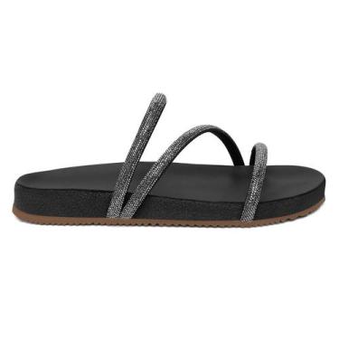 Imagem de Papete Feminina 3 Tiras Sandália Rasteirinha Praia Verão Chinela Taman