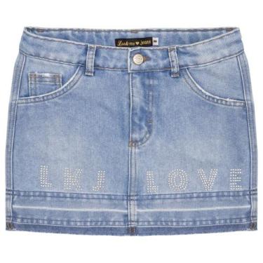 Imagem de Saia Juvenil Look Jeans Curta Jeans, 6