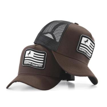 Imagem de Boné Sertanejo Rural Cavalo Bandeira Pampas Country Masculino Feminino