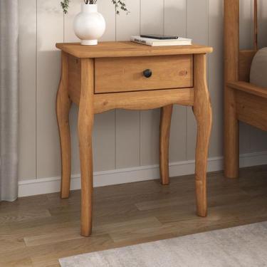 Imagem de Mesa de Cabeceira Provençal 1 Gaveta Telescopica Freijo Leone - IDIMEX