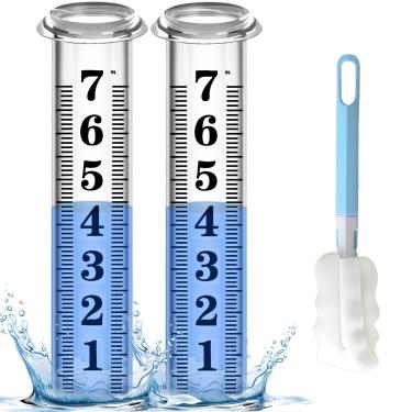 Imagem de Tubo de substituição de pluviômetro, medidores de chuva precisos ao ar livre com melhor classificação, substituição de tubo de medidor de chuva de capacidade de 18 cm para quintal e jardim, medidor de