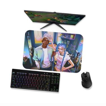 Imagem de Mouse pad Arcane Ekko e Jinx 1 - Mousepad Gamer League of legends 90x4