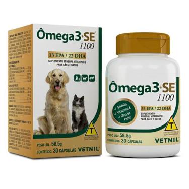 Imagem de Suplemento Ômega3+SE 1100 30 cápsulas - Vetnil, Suplemento Caes E Gato