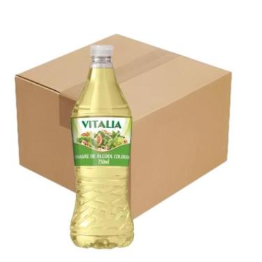 Imagem de Caixa Vinagre de Alcool Vitalia 750ml Colorido 12 Unidades