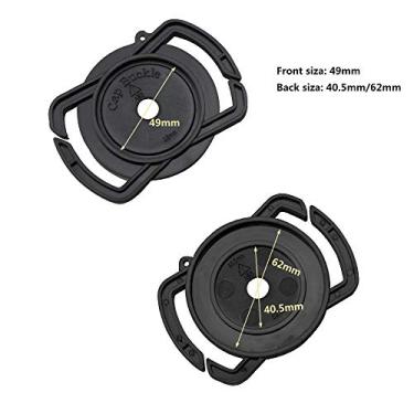 Imagem de LHIABNN Protetor de botão antiperda da fivela da lente da câmera para câmeras Canon, Nikon, Sony, Pentax Sigma DSLR/SLR/Evil (tampa antiperda/40,5 x 49 x 62 mm) 1 peça