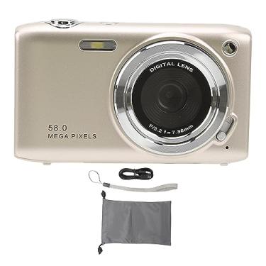 Imagem de Câmera de vídeo digital, câmera com zoom digital, câmera digital compacta para filmagem com temporizador, modo de beleza, reconhecimento facial, etc. (Ouro)