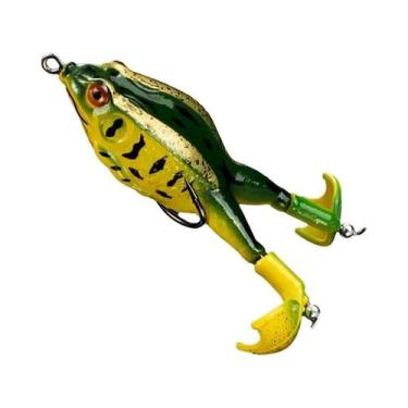 Imagem de Isca de Pesca de Robalo - Sapo Macio com Hélices Duplas e Pernas para 