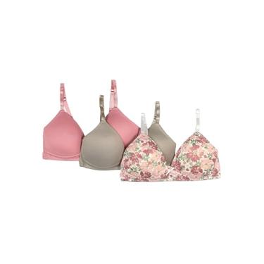 Imagem de TAHARI Pacote com 3 sutiãs de treinamento sem aro para meninas – alças ajustáveis, macio e confortável, ideal para adolescentes e iniciantes, Blush, 34A