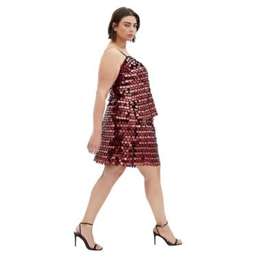 Imagem de City Chic Saia feminina plus size - Mini lantejoulas discoteca, rosa, 56