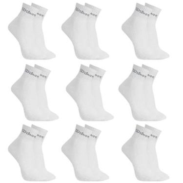 Imagem de Kit 9 Pares Meias Wilson Cano Médio Feminino 34-38, Branco
