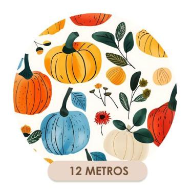 Imagem de Papel De Parede Adesivo Lavável Abóboras Coloridas Cozinha Restaurante