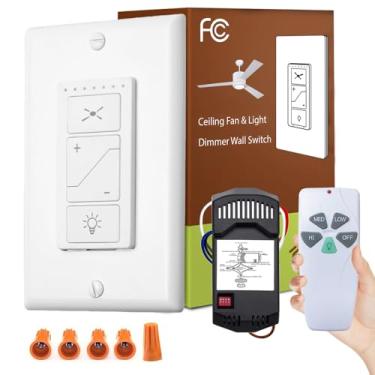 Imagem de Kit de controle remoto para ventilador de teto, kit de controle remoto universal para ventilador de teto, interruptor de parede para ventilador de teto UC9050T, compatível com Hunter Hampton Bay