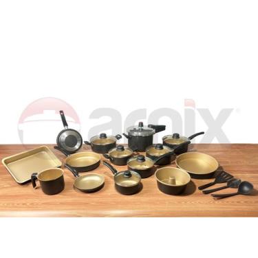 Imagem de Conjunto de Panelas 17 peças com Panela de Pressão 4,5L Completo - Arn