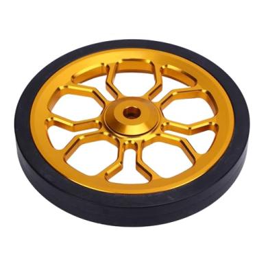 Imagem de Liga de Alumínio Roda Fácil, Rolamento de Bicicleta Dobrável de Roda Leve e Fácil Roda Fácil para Andar de Bicicleta (Ouro)