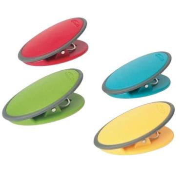 Imagem de Kit 4 Prendedores Clip Veda Alimento Lacre Colorido Chef'n