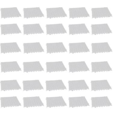 Imagem de Kit 20 Piso De Plástico Modular 50x50x3 Cm Branco - Tna Plast